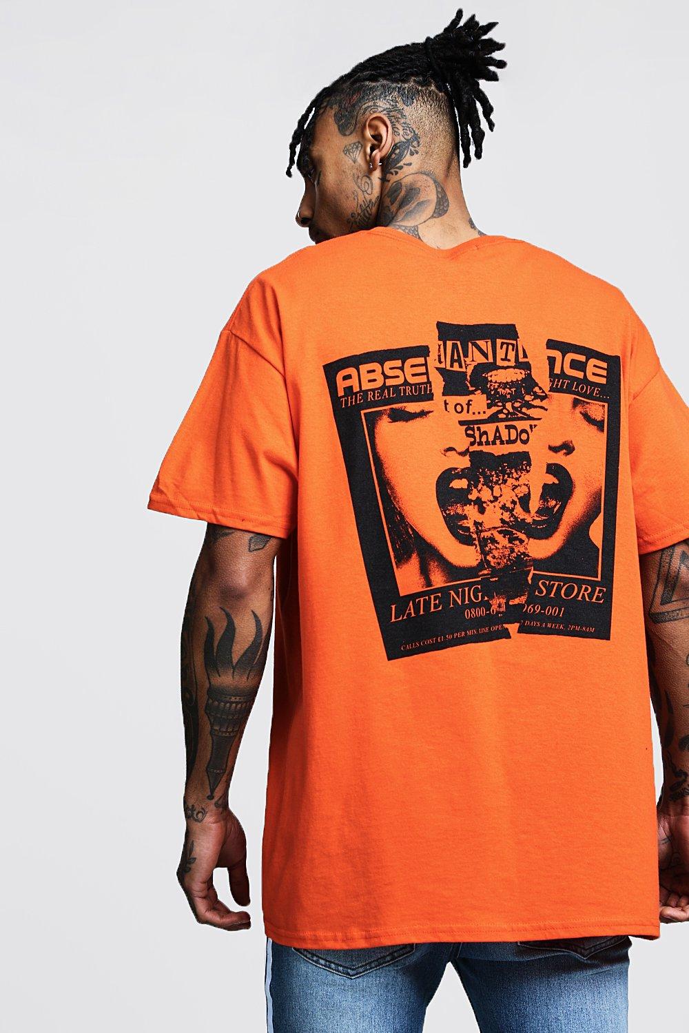 orange graphic tee