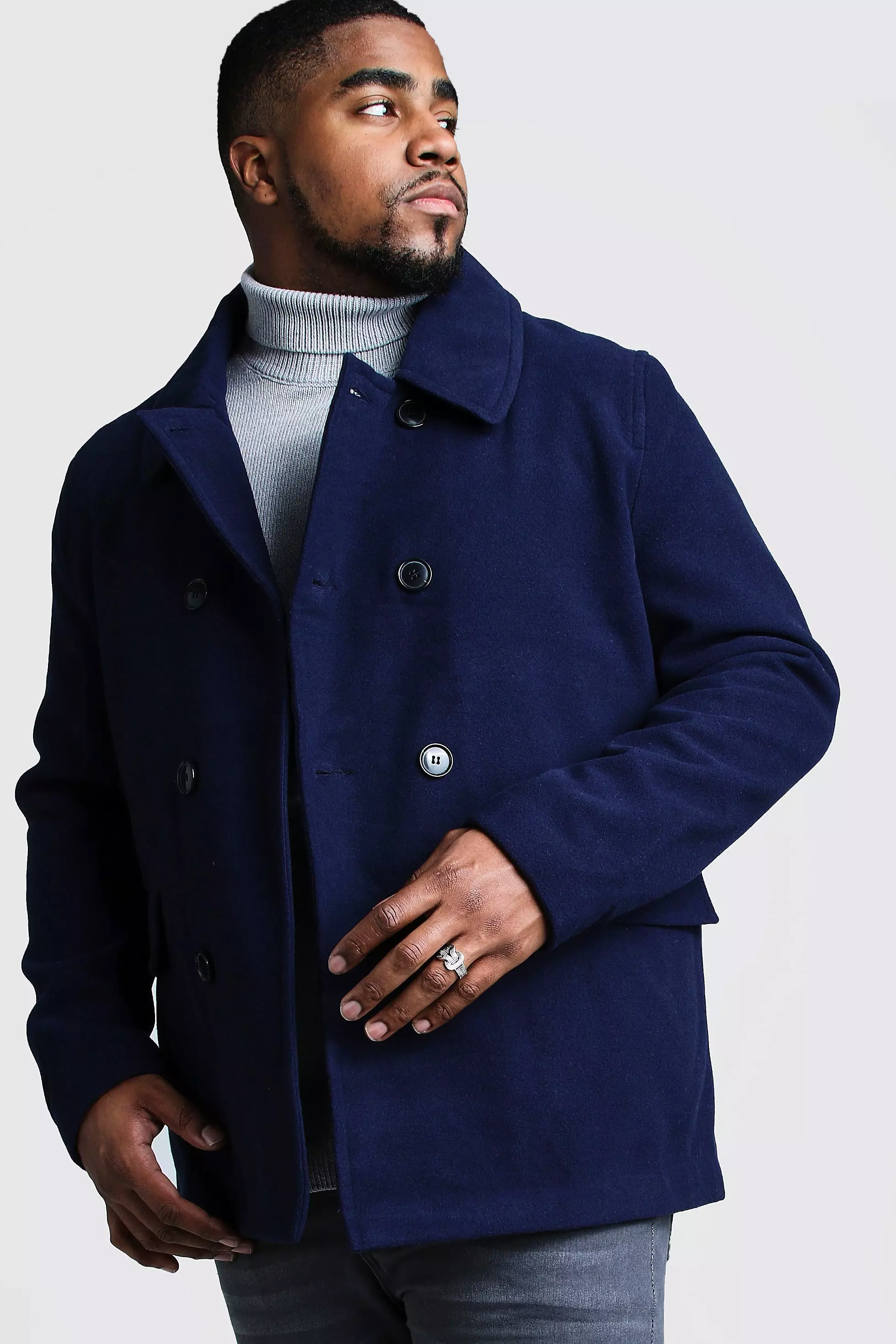 Plus size double breasted peacoat best sale