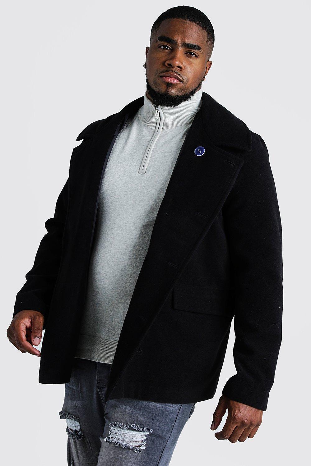 plus size wool pea coat