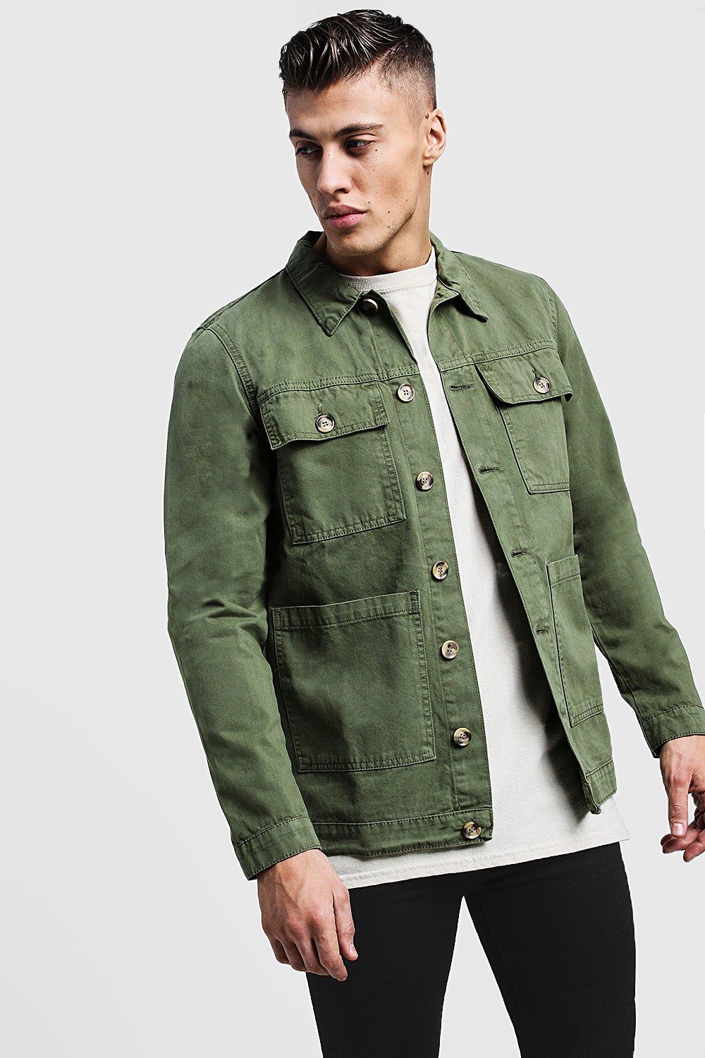 Twill Utility Jacket for Men