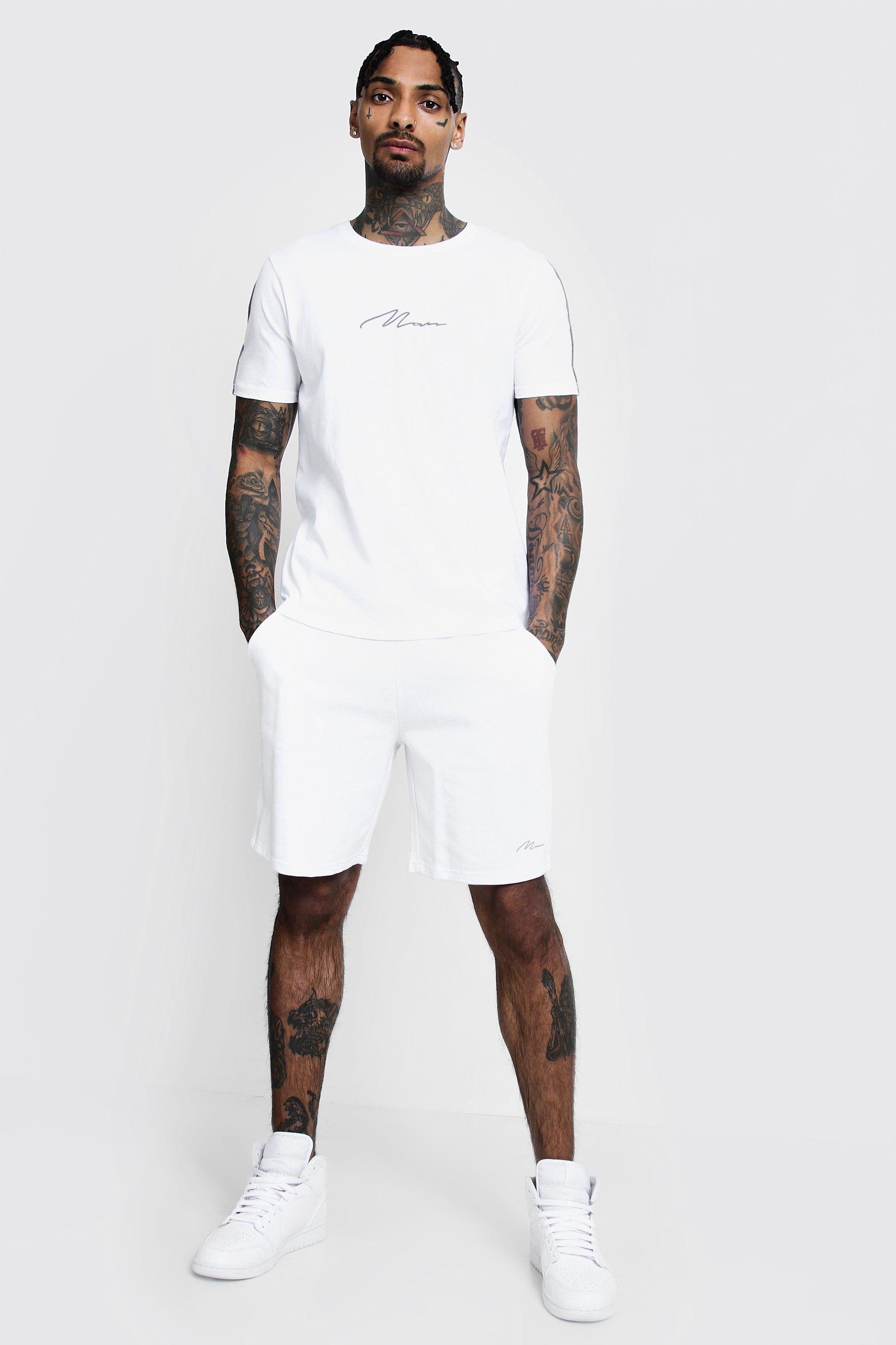 boohooman white tracksuit