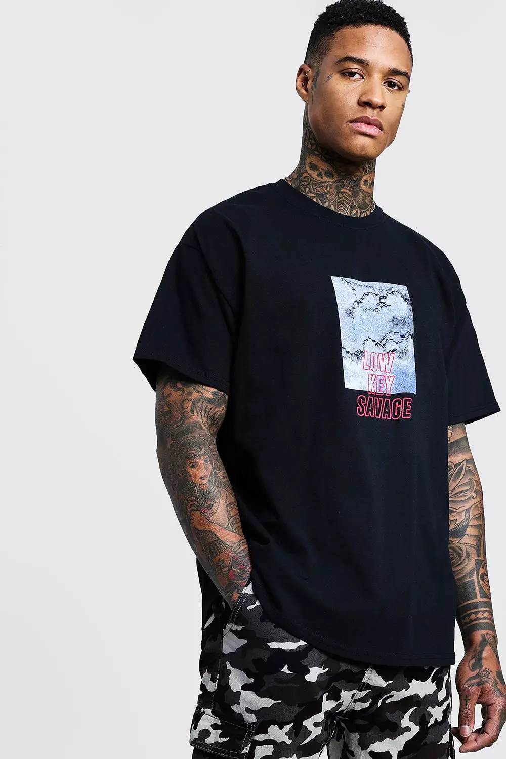 Oversized T-Shirt mit Grafik–Print alternatives Bild
