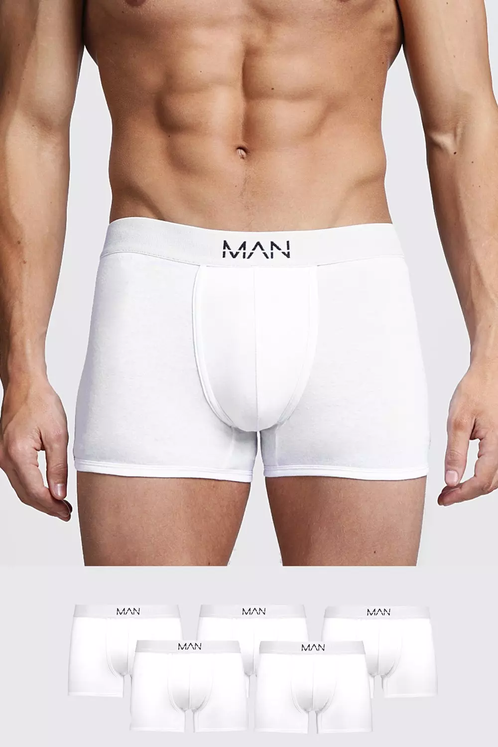 5 Pack MAN Trunks White