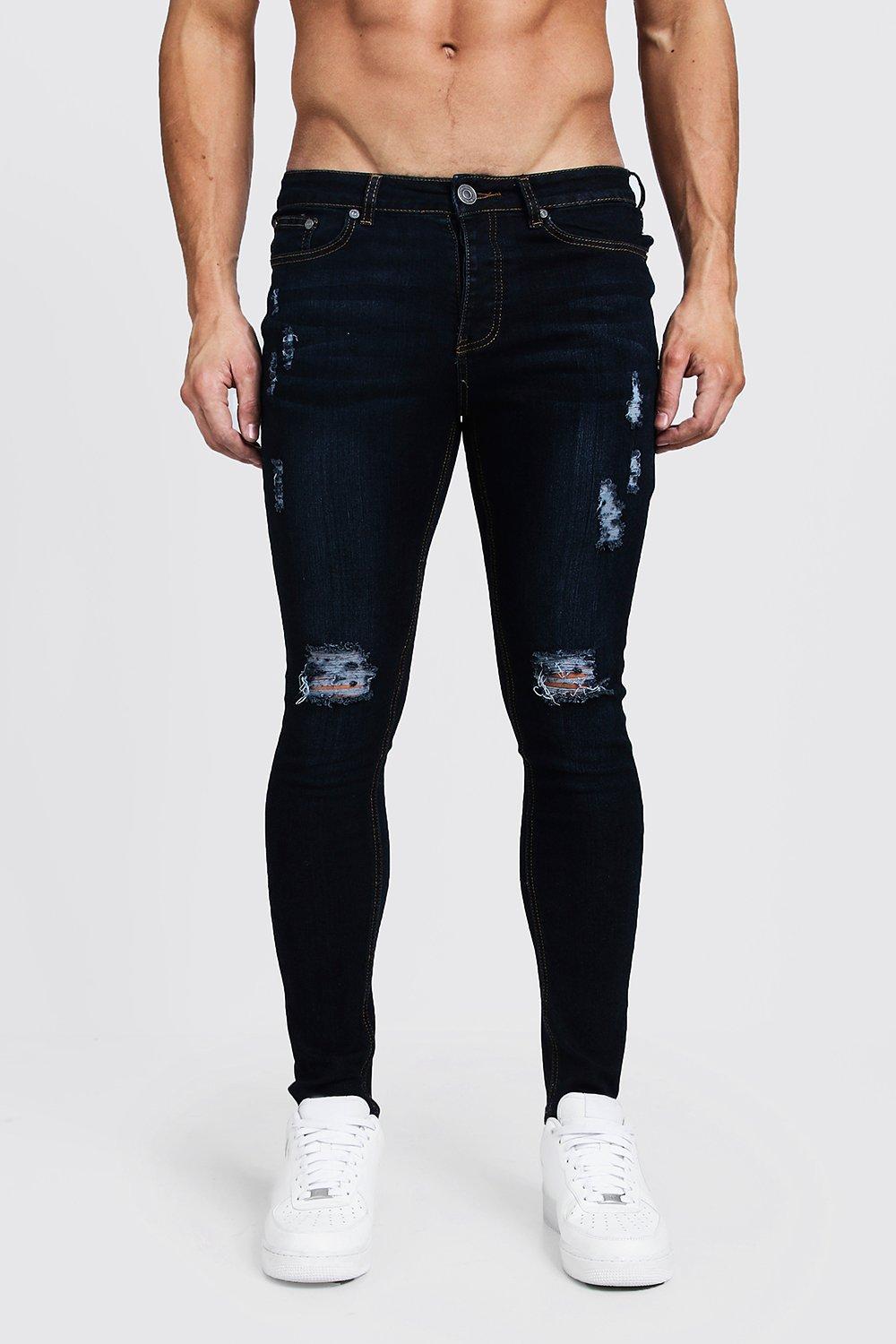knee ripped jeans mens