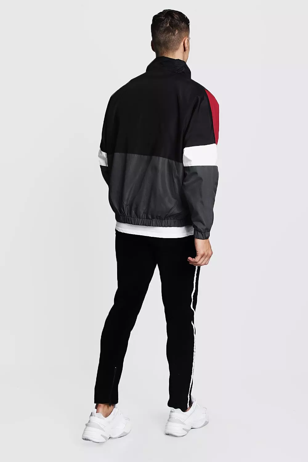 Oversized Colour Block Track Jacket alternatieve afbeelding