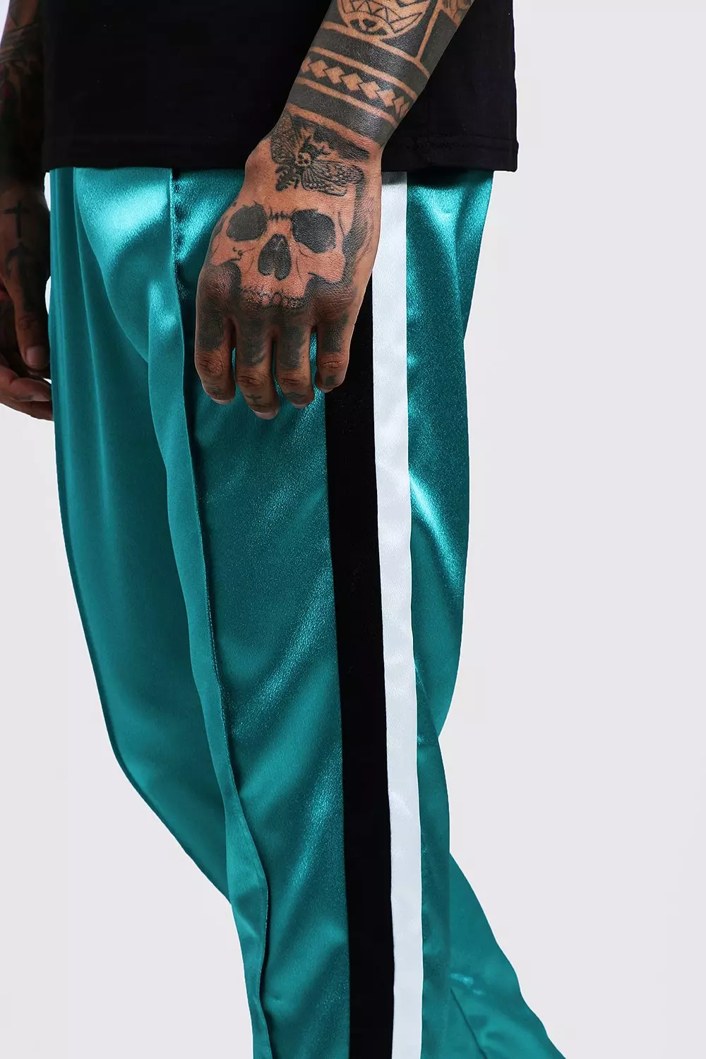 Side Stripe Satin Joggers alternatieve afbeelding