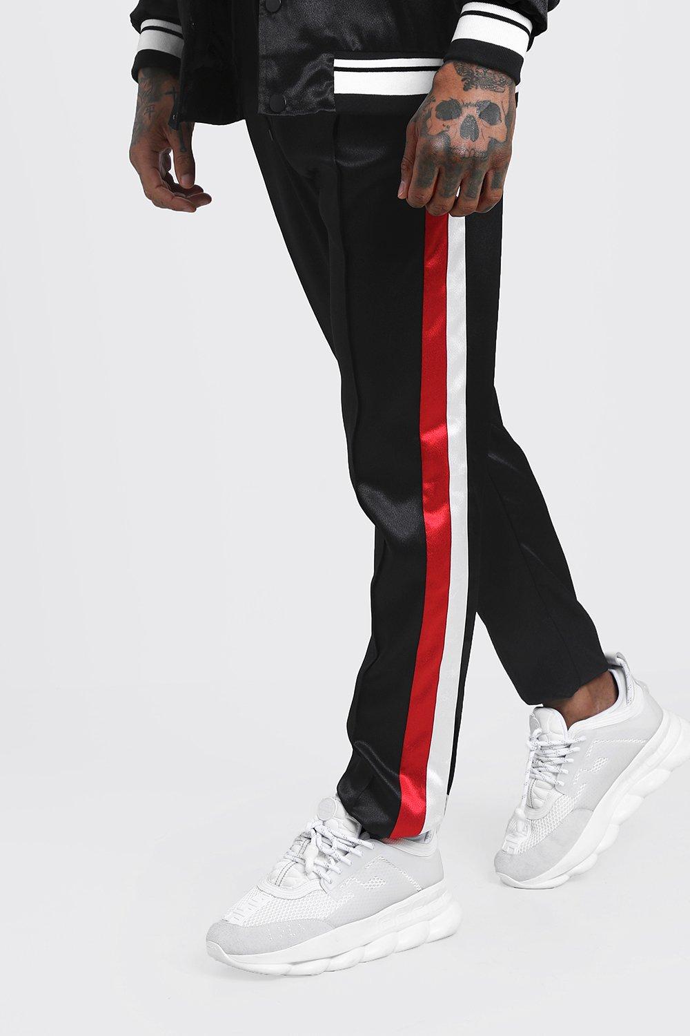 skinny joggers with side stripe