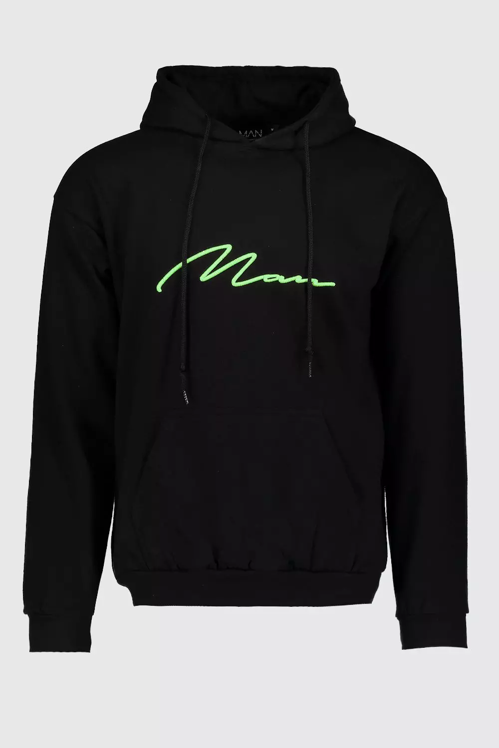 Neon Green 3D MAN Signature Hoodie boohooMAN UK