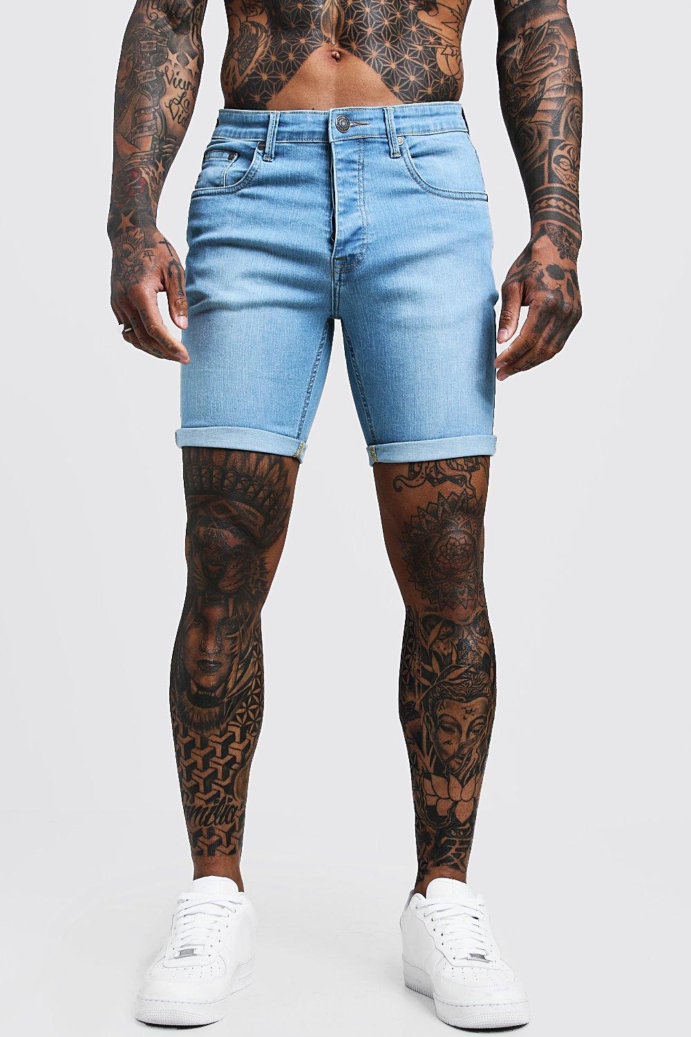 skinny jean shorts mens