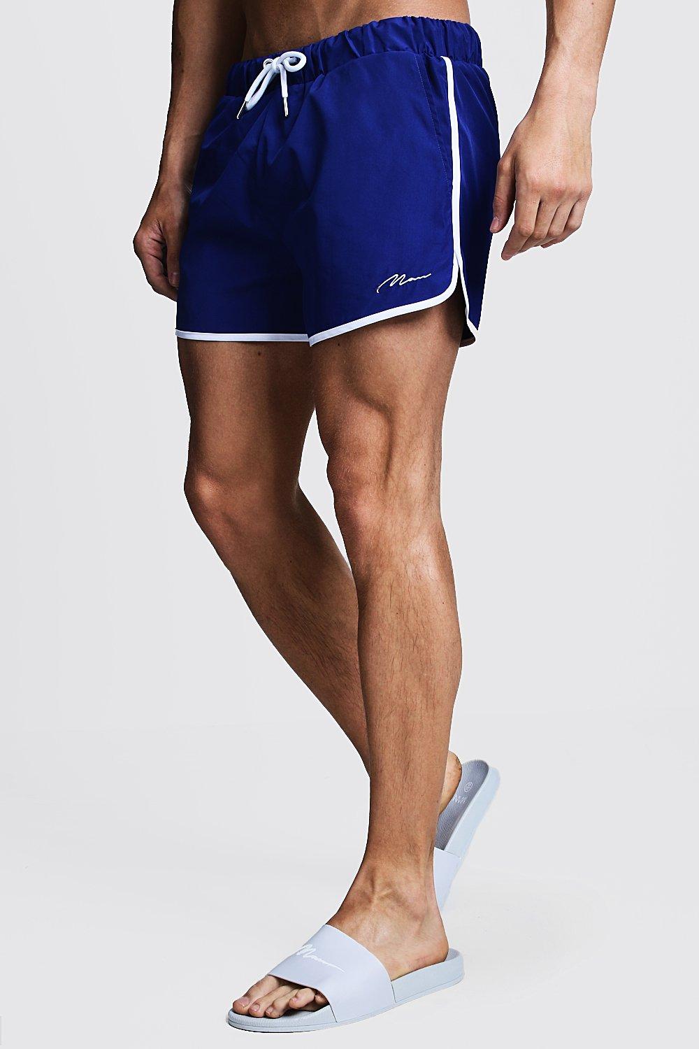 boohooMAN Man Signature Runner Swim Trunks