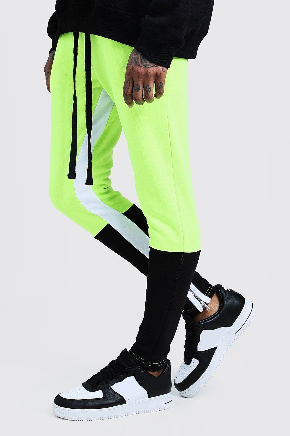 neon joggers mens