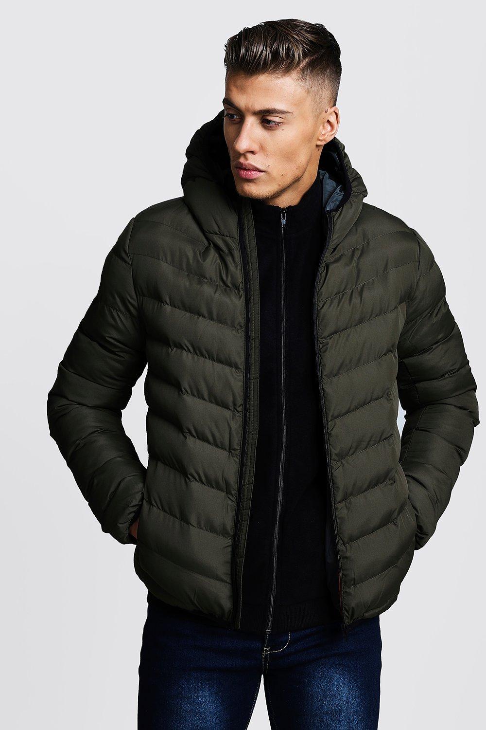 Download Quilted Zip Through Hooded Jacket - boohooMAN