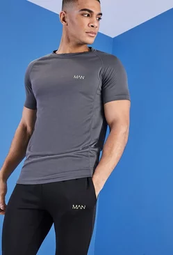 Grey MAN Active Muscle Fit Raglan T-Shirt