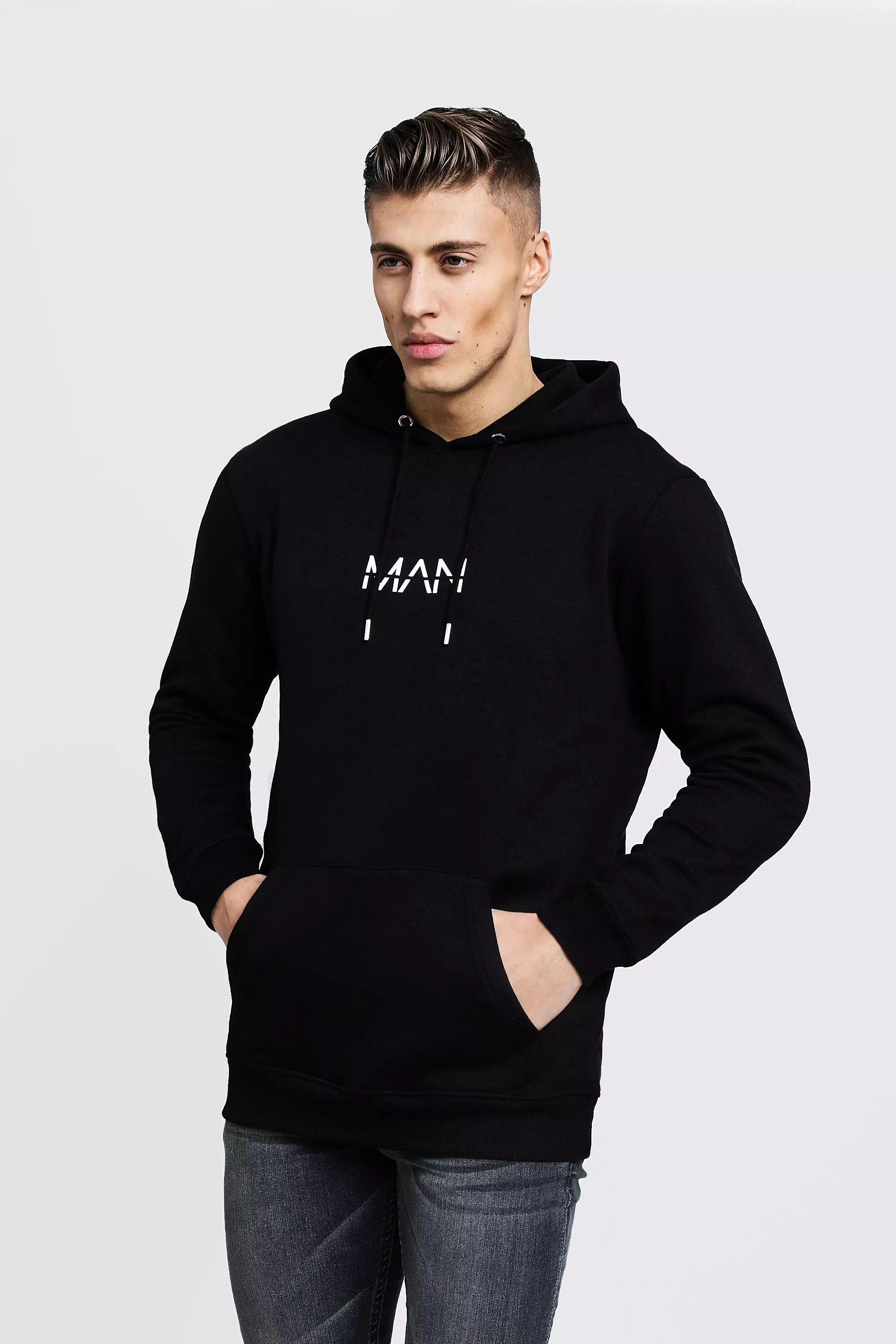 Black Longline Original MAN Hoodie alternative image