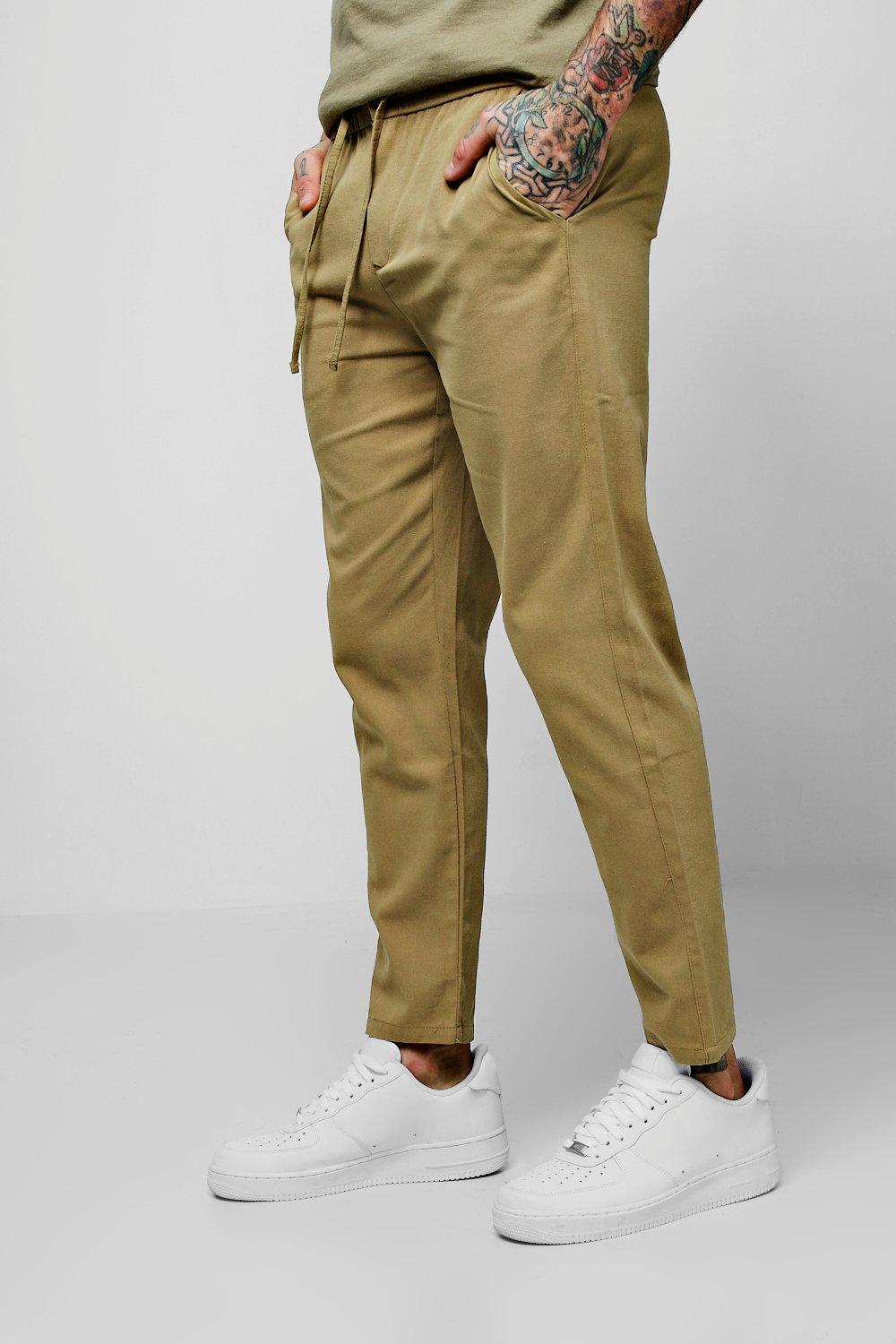 chino twill drawcord jogger pants