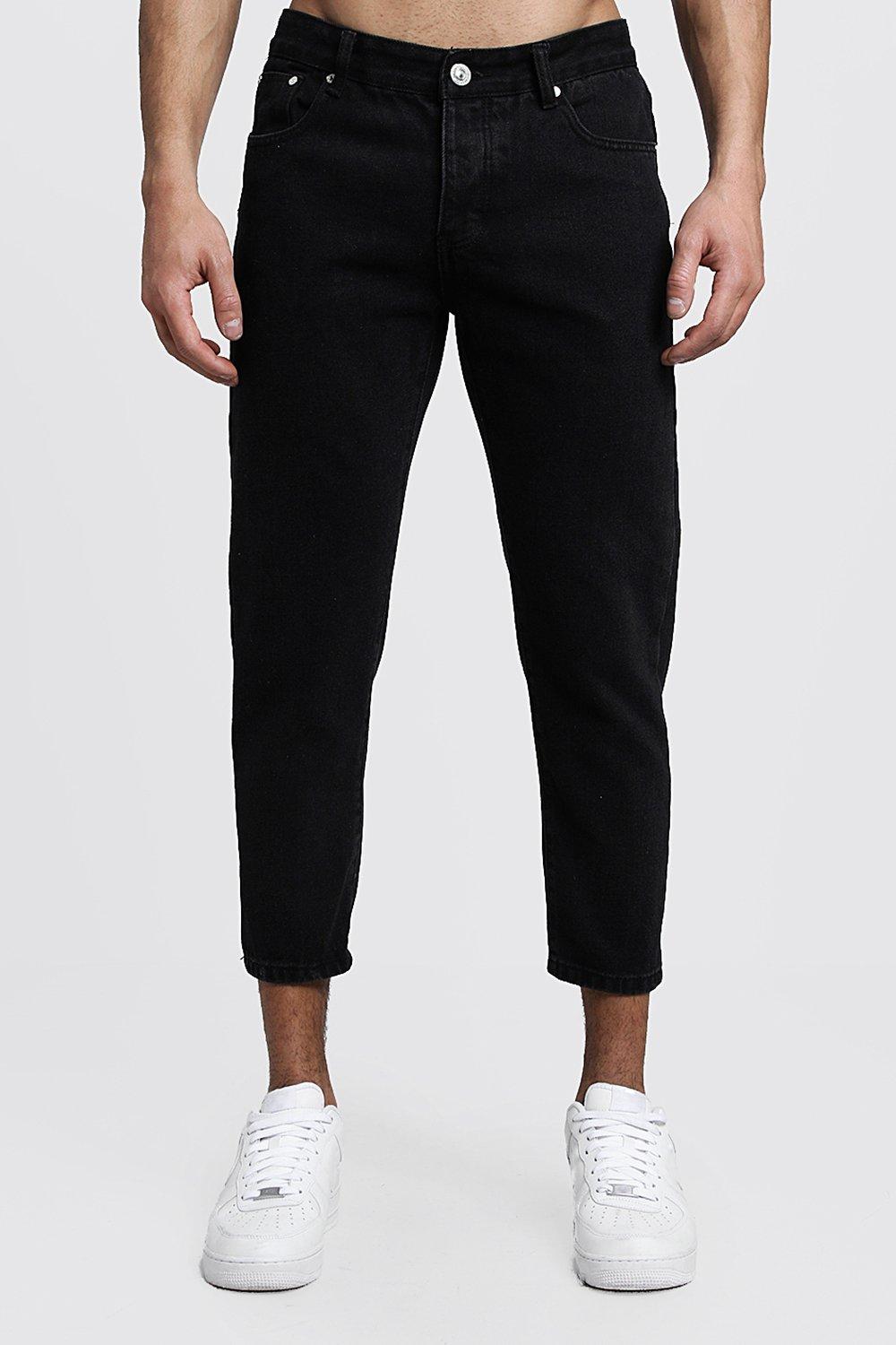 Mens slim cropped on sale jeans