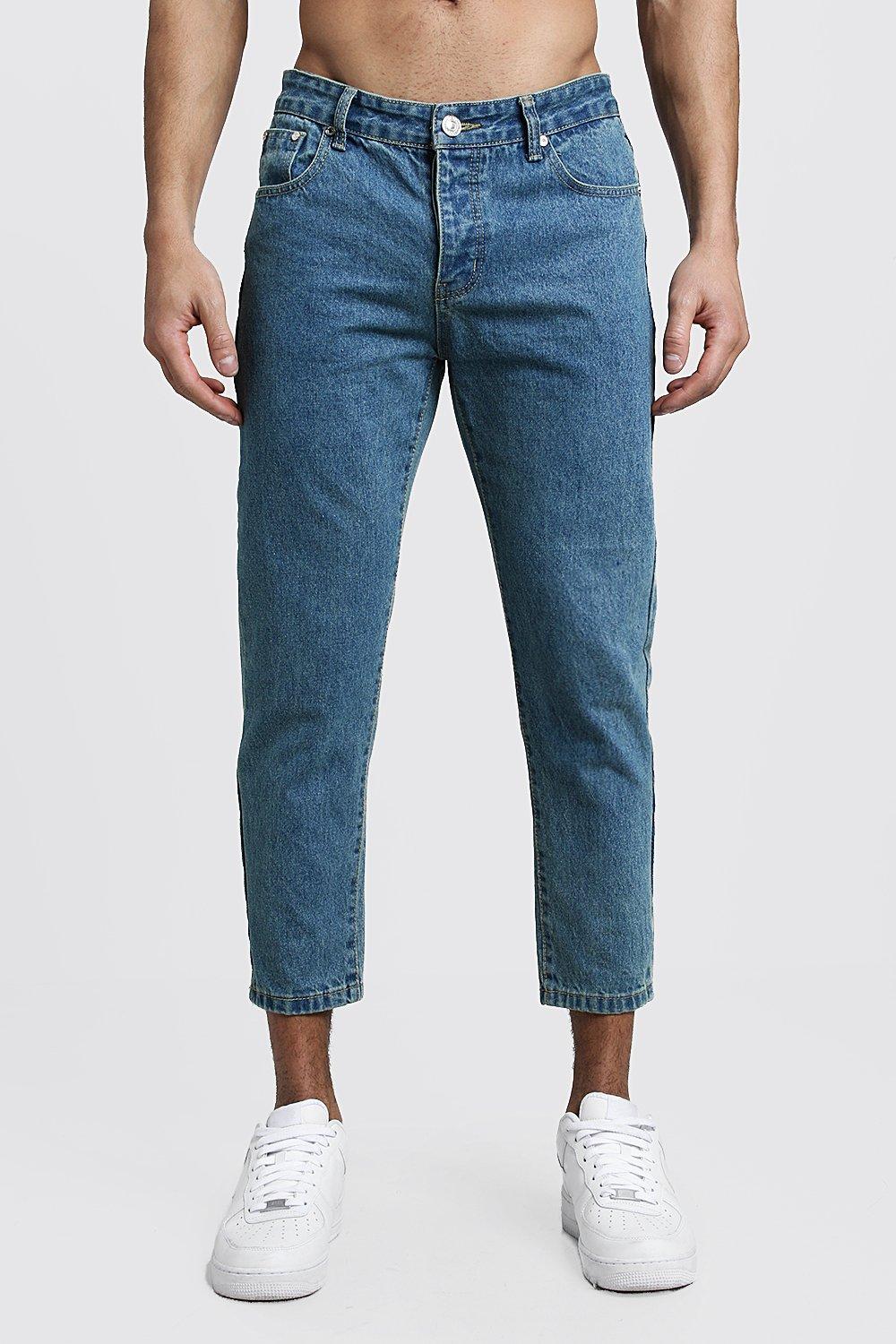 cropped slim fit jeans