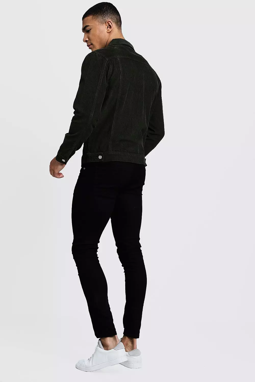 Zip Through Corduroy Jacket | boohooMAN UK