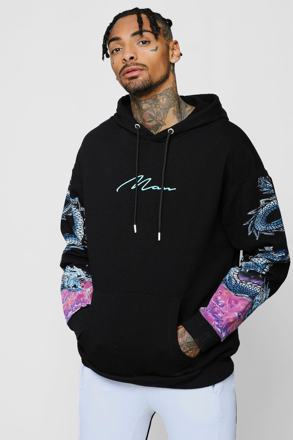 hoodies with sleeve print