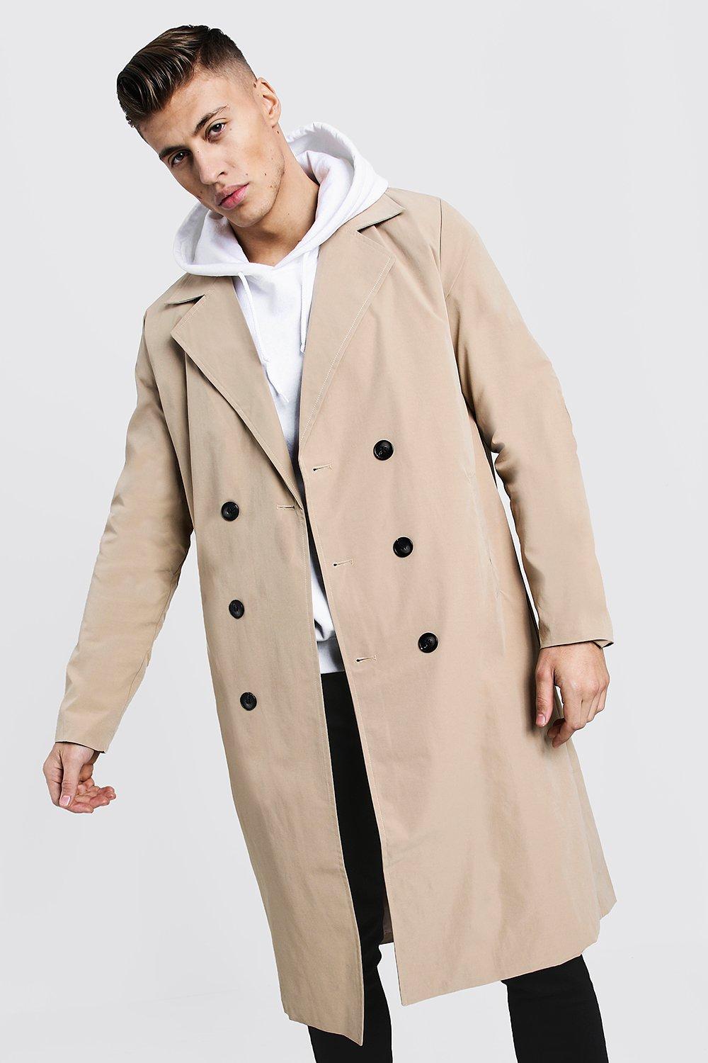 Longline Lightweight Trench Coat Boohooman Uk