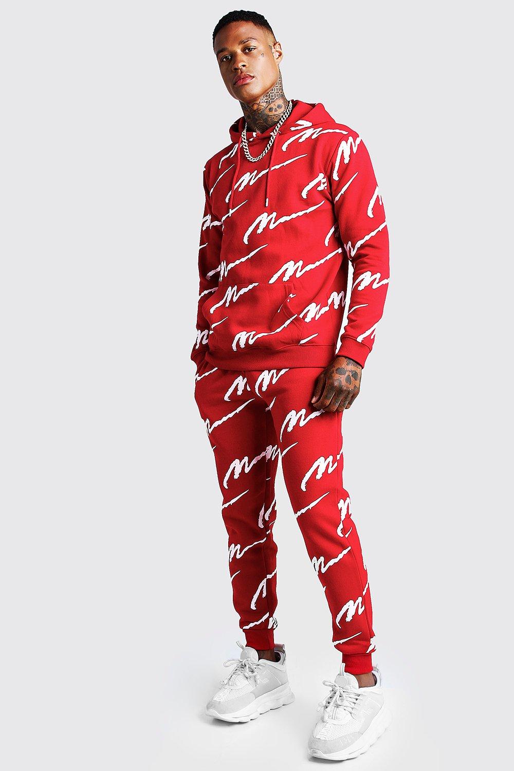 men's all over print tracksuit