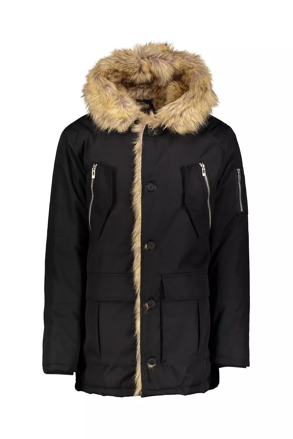 Parka mit Kunstpelz-Futter und -Kapuze alternatives Bild