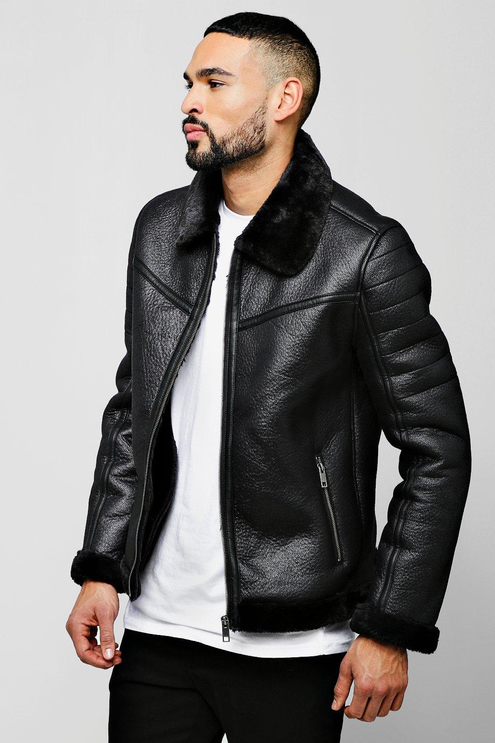 boohooman aviator jacket