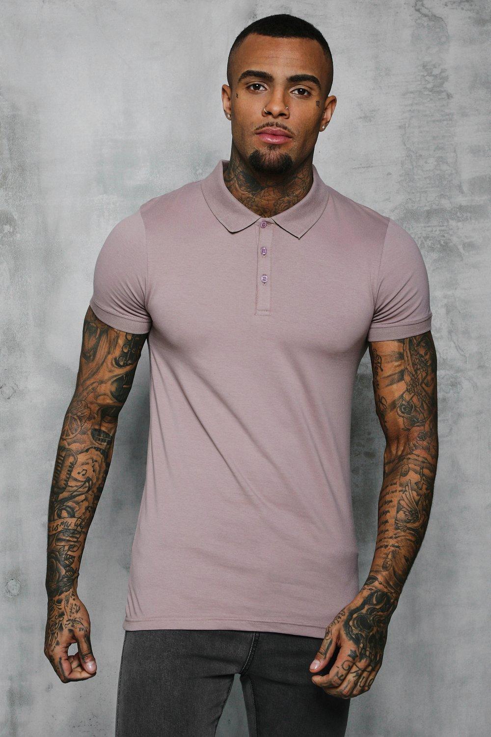 muscle fit polo t shirt