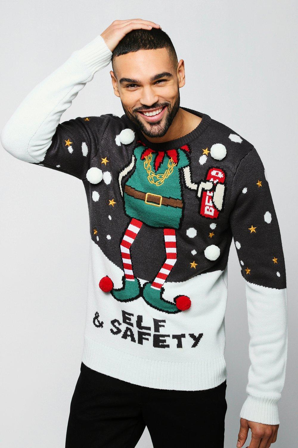 Mens elf hot sale christmas jumper