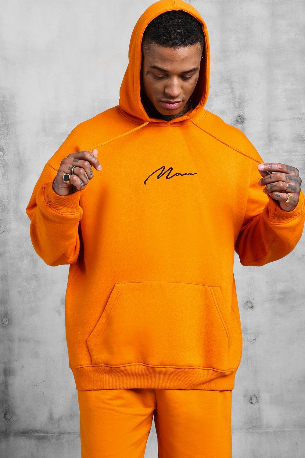 Men's Hoodie - Orange - XL