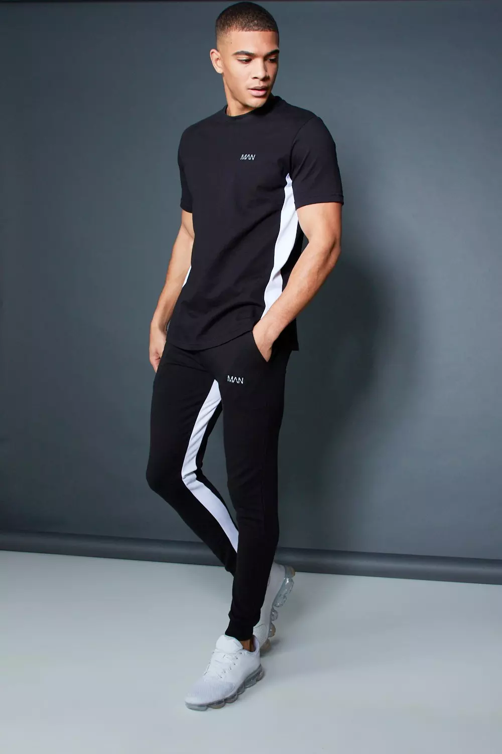 Boohooman skinny fit tracksuit 2025