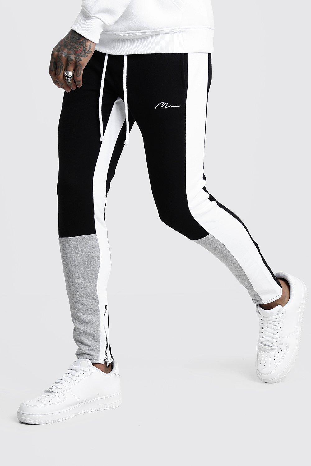 MENS SLIM FIT TRACKSUIT BOTTOMS SKINNY JOGGERS SWEAT PANTS JOGGING