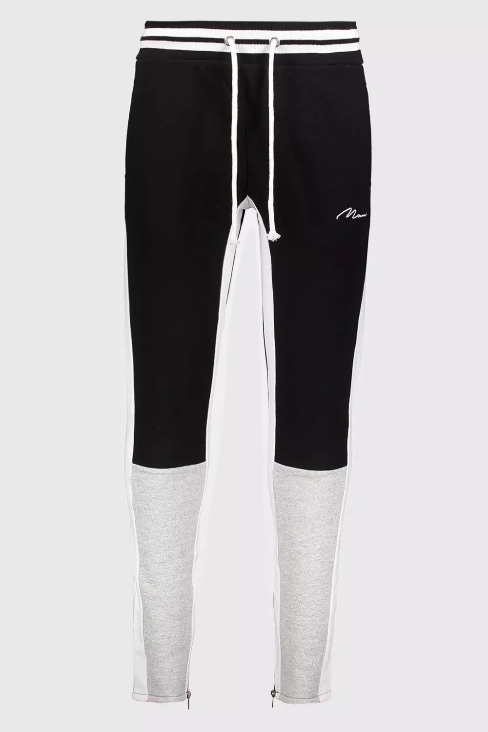 Grey Skinny Fit MAN Colour Block Joggers alternative image