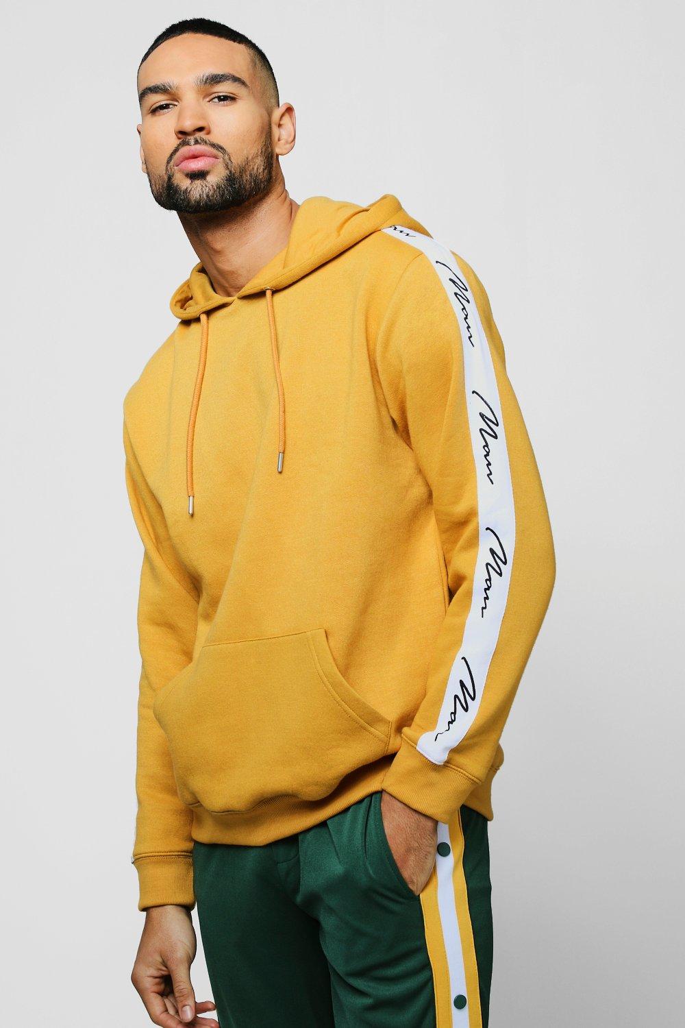 mustard hoodie mens