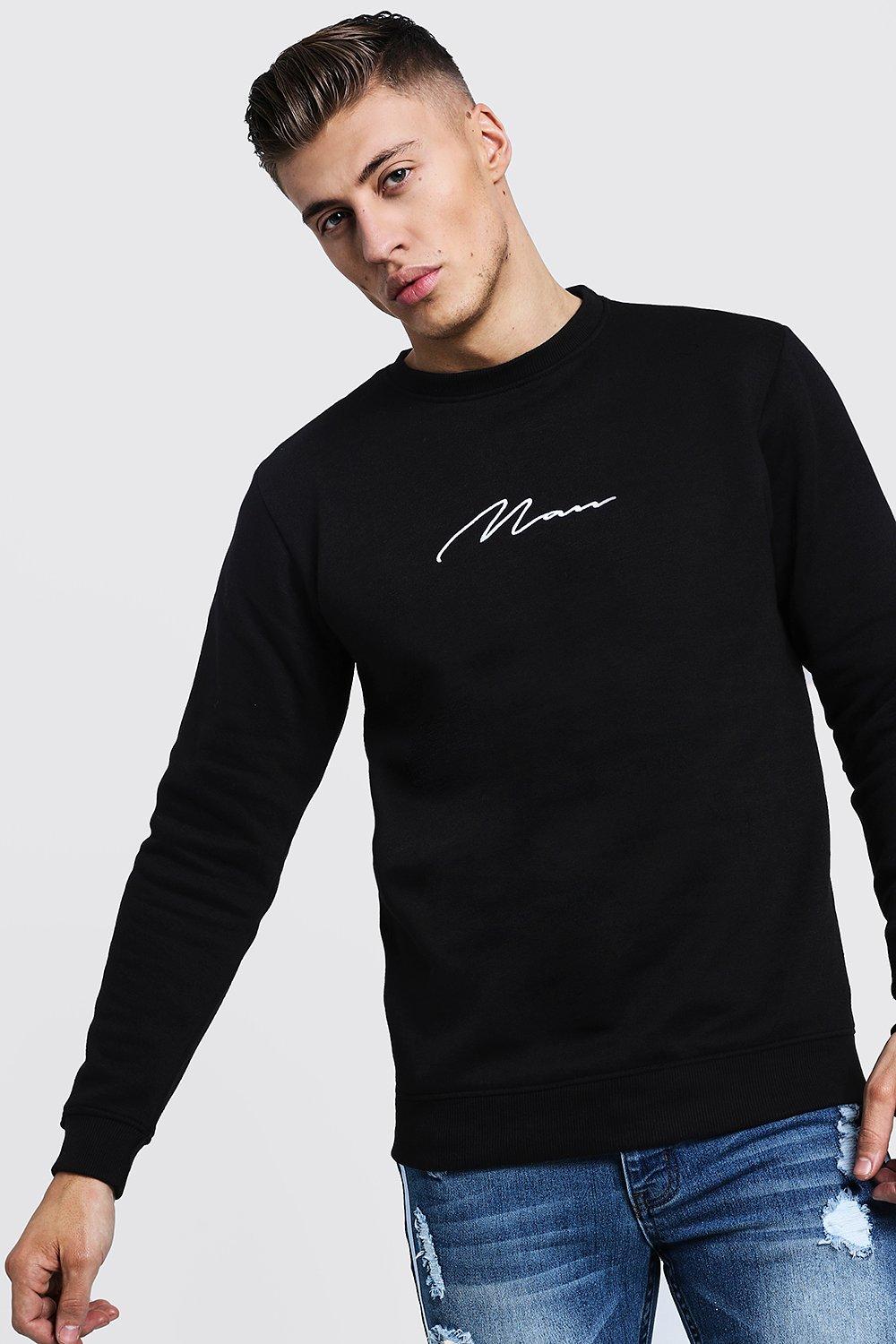 boohooman black jumper