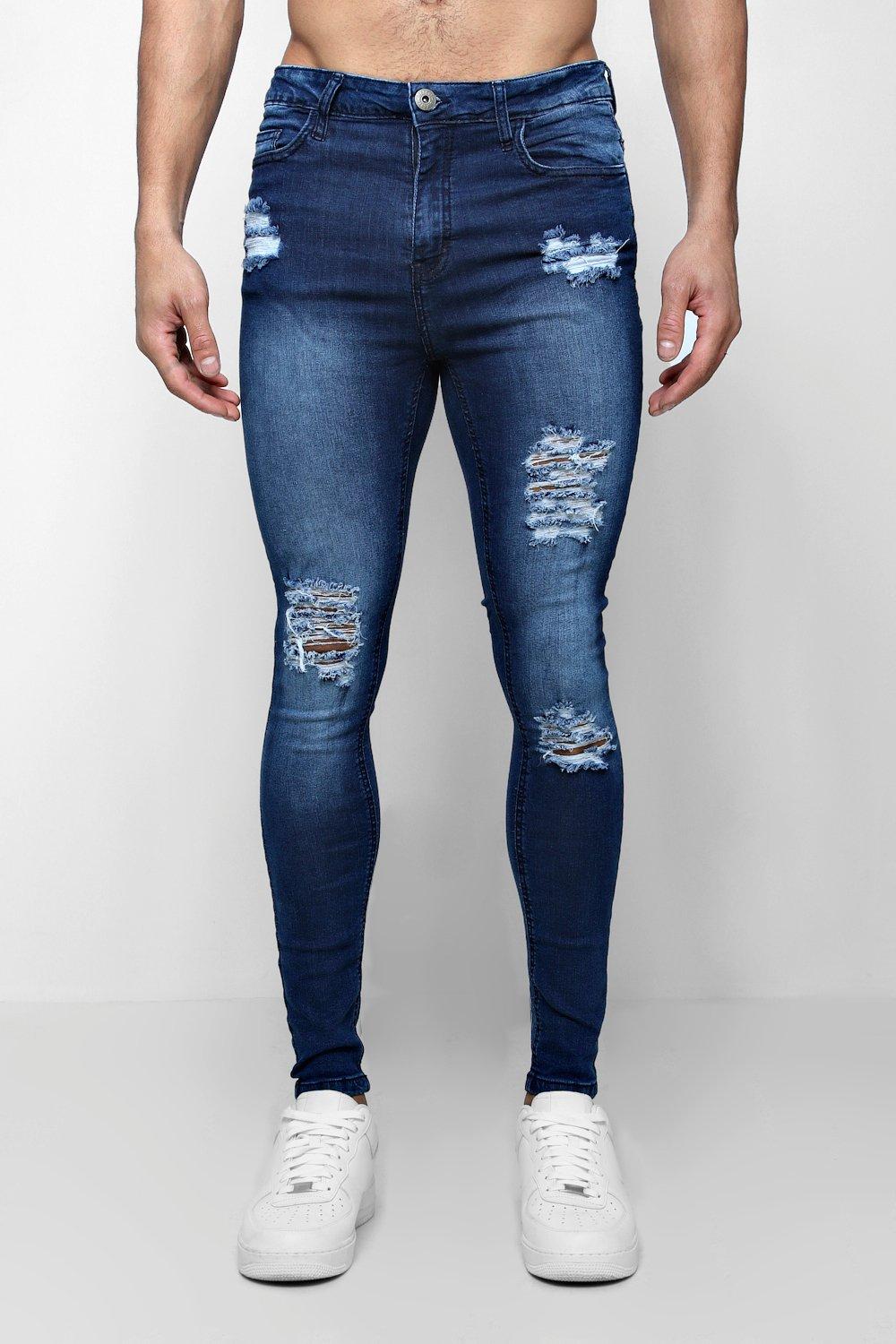distressed denim jeans
