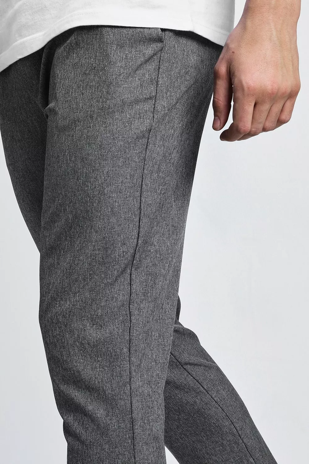 Skinny plain smart jogger trouser deals