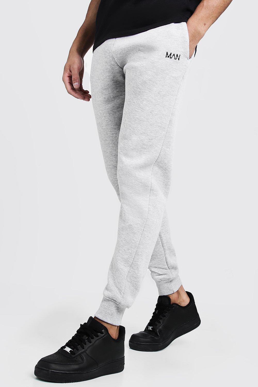 men grey joggers