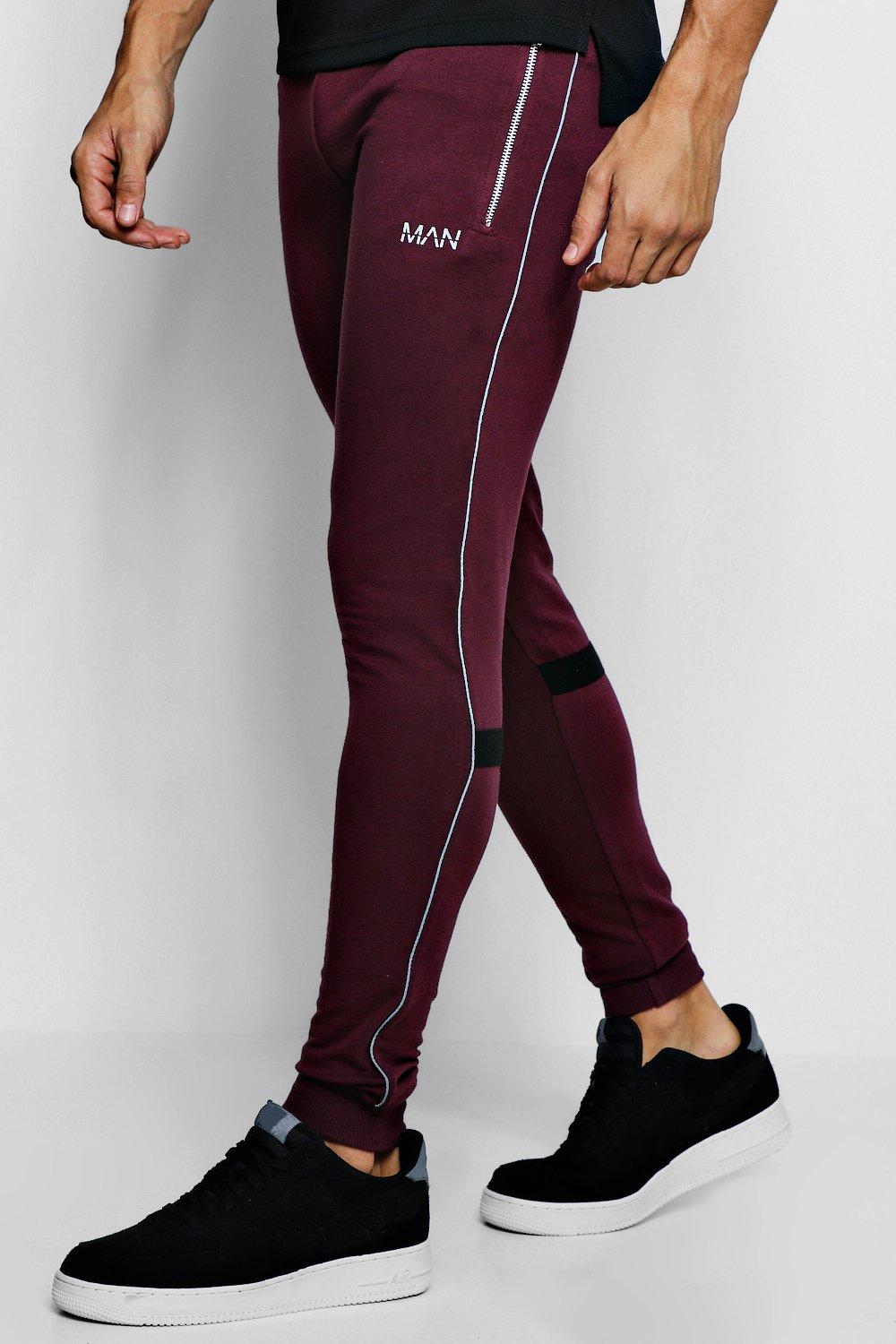 boohooman reflective joggers