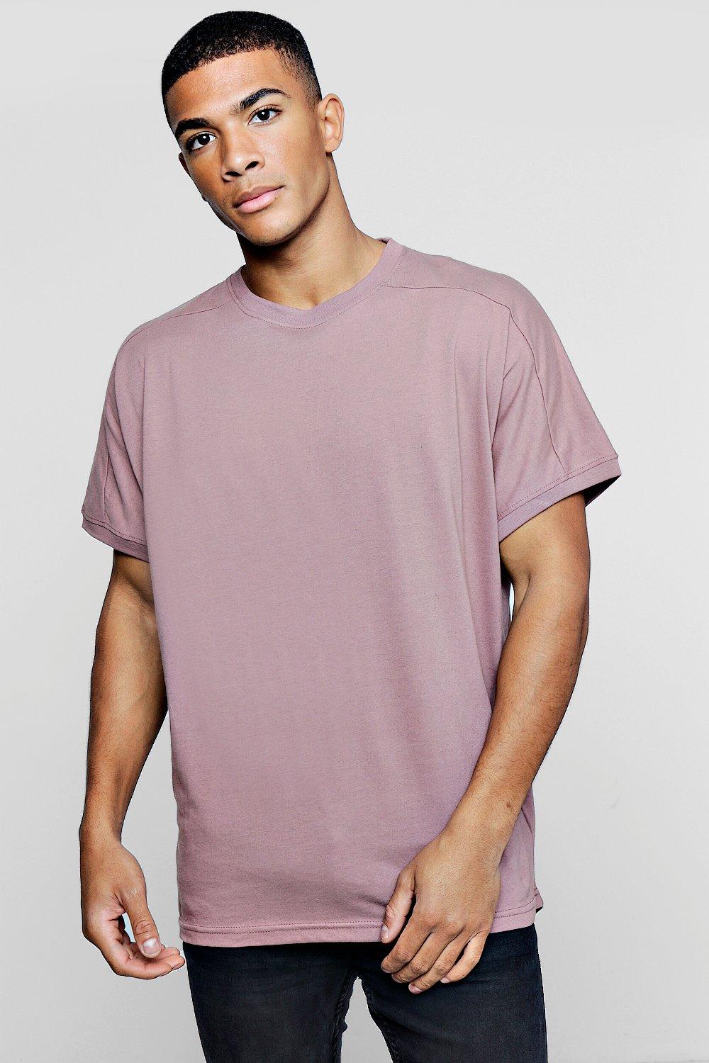 Loose Fit T-Shirt With Rib Cuff Sleeves | boohooMAN USA