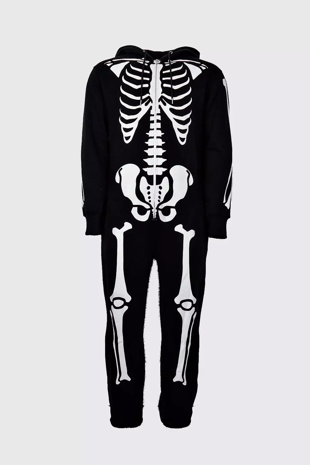 Plus Size Halloween Skeleton Onesie boohooMAN