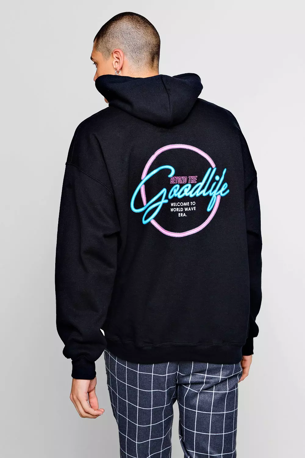 Neon print hoodie on sale