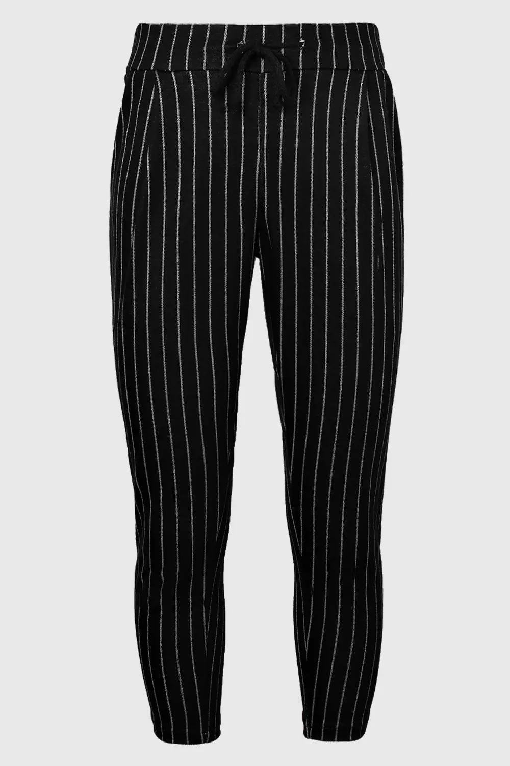 Pinstripe Smart Jogger Pants boohooMAN USA