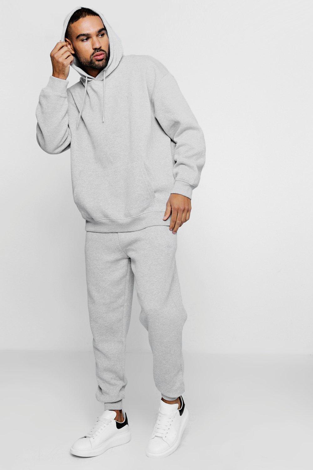 Boohooman best sale tracksuit grey