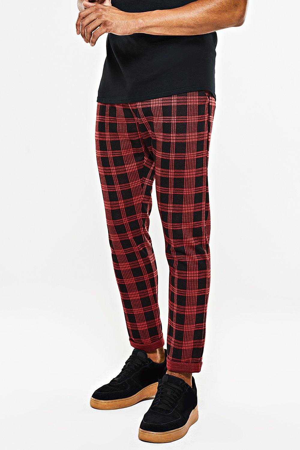 tartan joggers mens