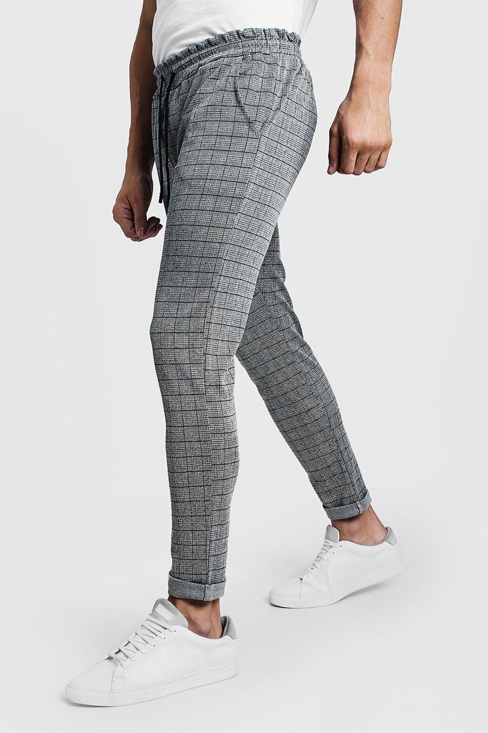 boohooman check joggers