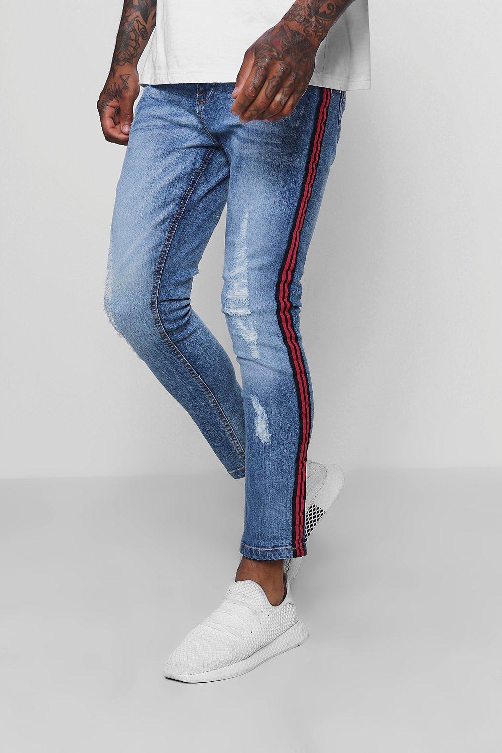 tape slim jeans