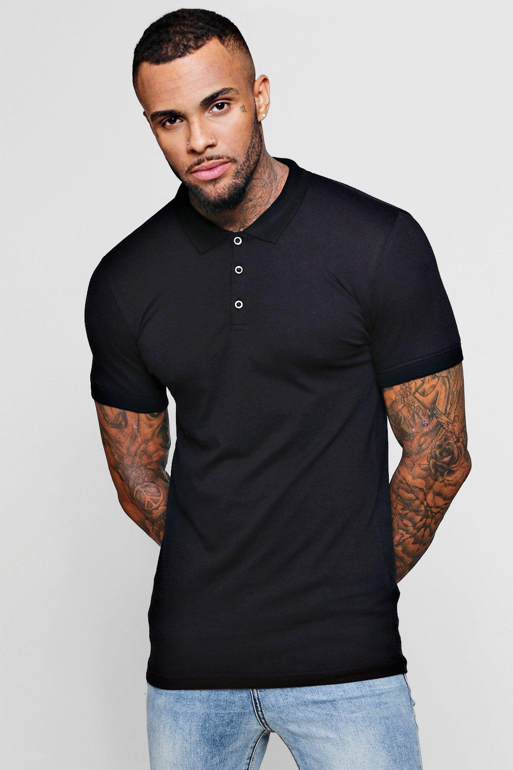 muscle fit polo