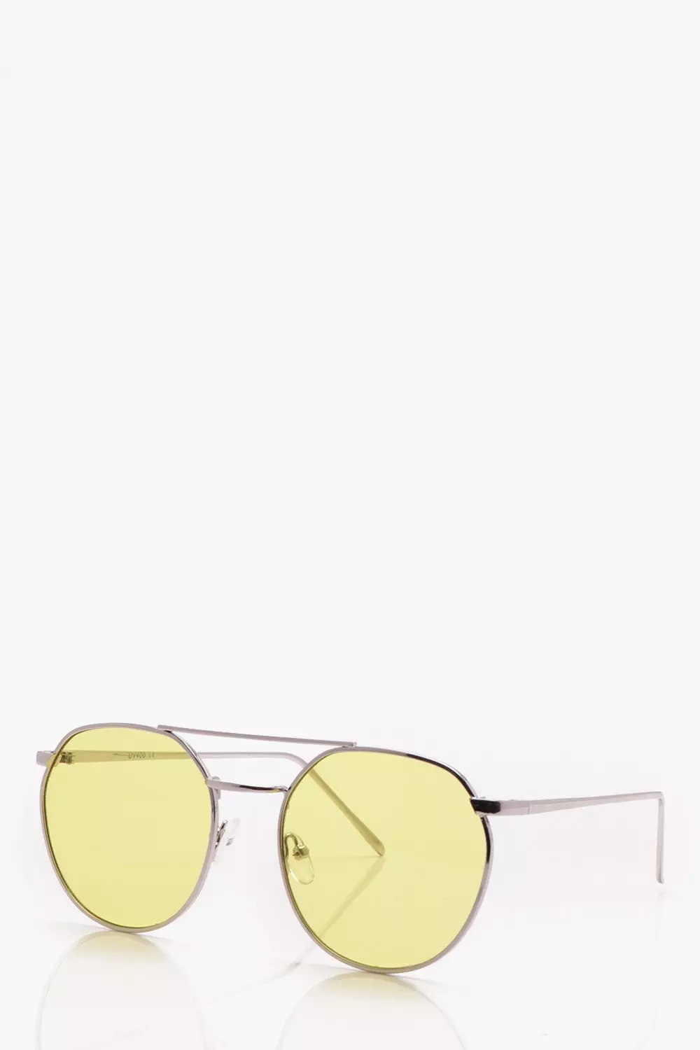 Yellow Tinted Round Sunglasses alternative image