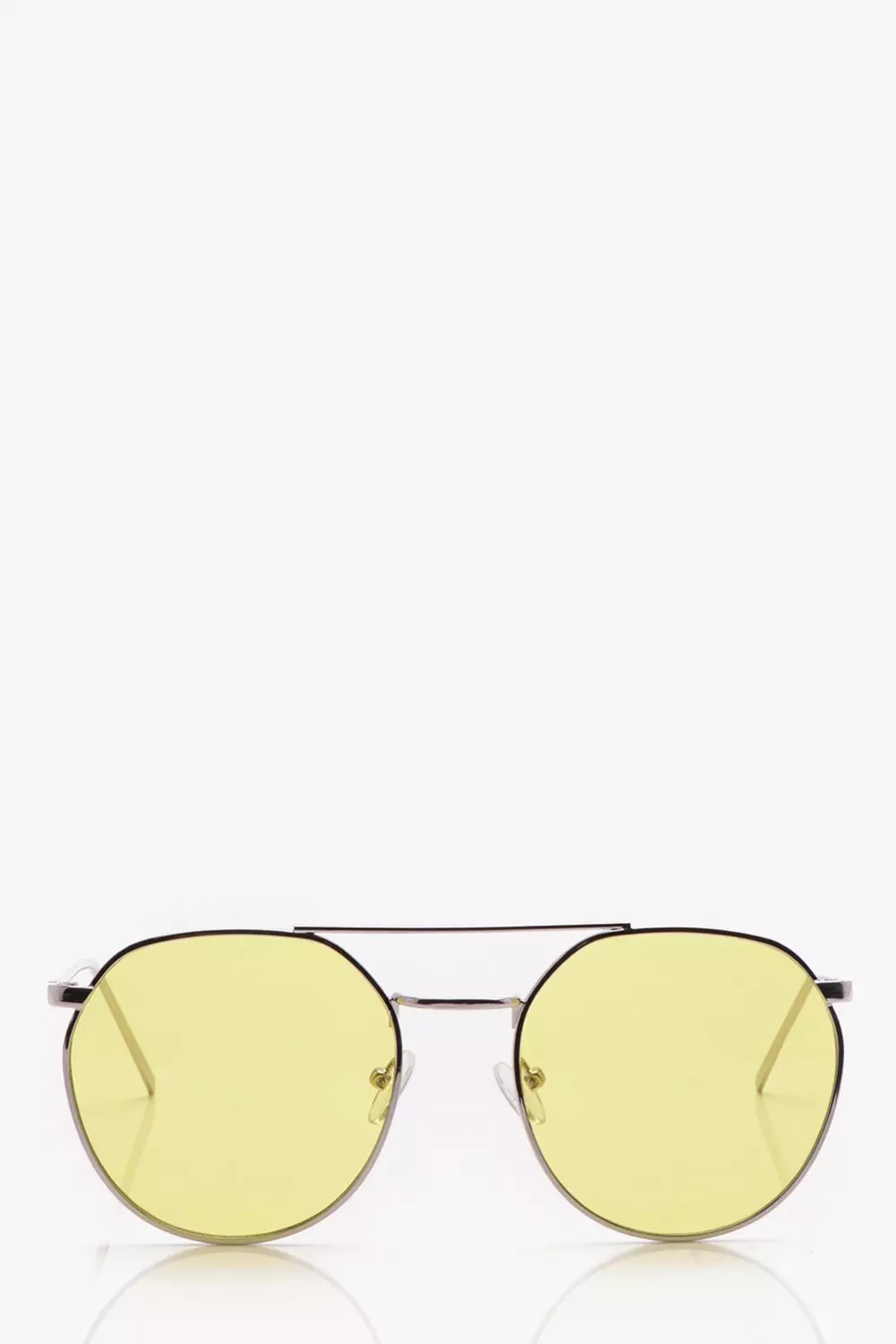 Yellow Tinted Round Sunglasses alternative image